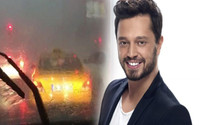 Murat Boz'un arabasının camı doluyla kırıldı