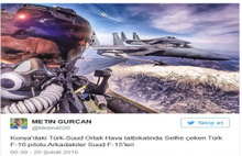 F-16 Pilotunun selfie'si olay oldu