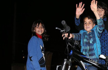 Küçük Suriyeli'nin bisiklet sevinci
