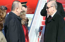 Erdoğan'ı Washington'da Çavuşoğlu karşıladı