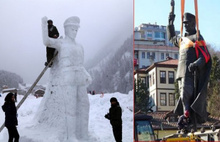 Rizeliler Atatürk'ün heykelini unutmadı