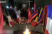 Ermenistan’daki törende Türk bayrağı yakıldı