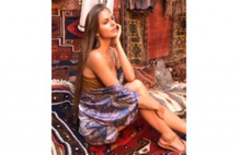 Top model Kapadokya'ya hayran oldu