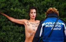 Femen aktivistleri diktatör Franco yanlısı yürüyüşü protesto etti