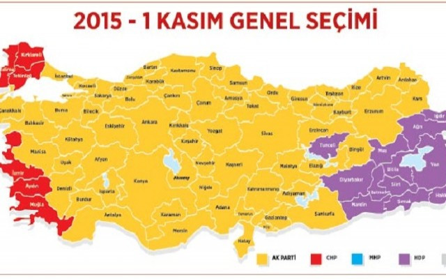 1 Kasım 2015 seçim sonuçları!