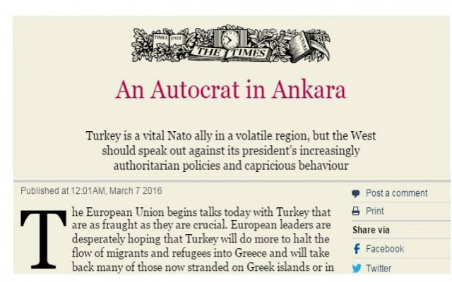 Times: Ankara'da bir otokrat!