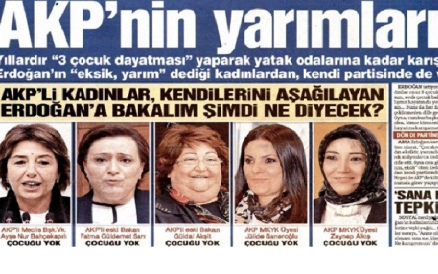 Erdoğan'a Sözcü de katıldı, yarım kadın AKP'li listesi yayımladı