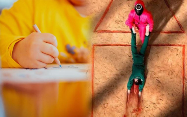 Squid Game İzleyen Çocuğun Şiddet İçerikli Çizimleri Konuşuluyor