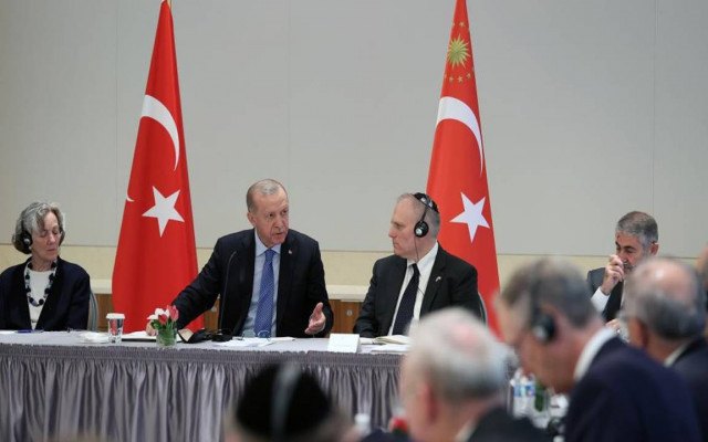 Erdoğan, Amerikan Yahudi Toplumu Çatı Kuruluşları temsilcilerini kabul etti