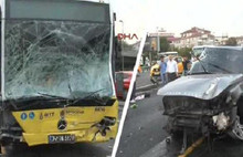 CİP metrobüsle kafa kafaya çarpıştı