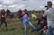 Macar gazeteci mülteciye çelme taktı!