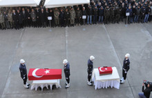 Şehit baba-kızın cenaze töreni ağlattı