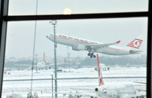 Hava trafiğine kar engeli