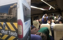 Okul servisinde kaçak göçmen