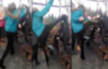 Kavga eden kızlara ibretlik ceza
