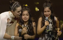 Küçük yıldız ağlamaktan konuşamadı