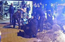 Taraftarları taşıyan otobüs kaza yaptı