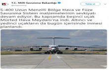 S-400 ile ilgili sıcak gelişme