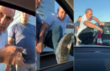 Hamile kadına dehşeti yaşatan trafik magandası karakolda..