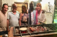 Prenses Bodrum'da ocakbaşına geçti