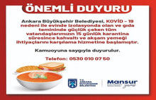 Mansur Yavaş'tan karantinadaki vatandaşlara hizmet