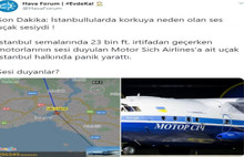 Paniğe neden olan ses uçak sesi çıktı