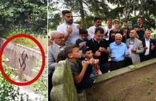 İmamoğlu’nun aile mezarlığına gamalı haçı çocuklar çizmiş