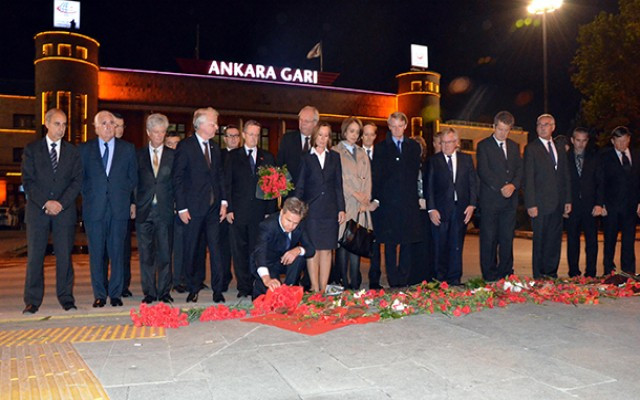 AB büyükelçileri Ankara Gar’ında toplandı.