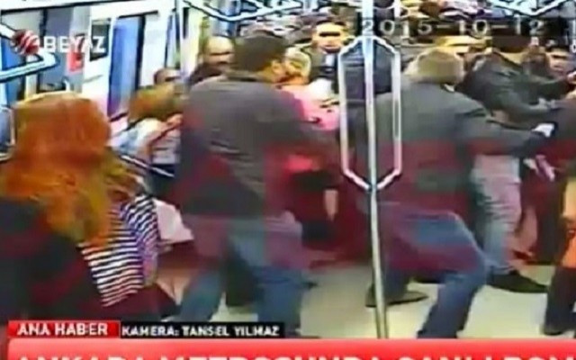 Metrodaki canlı bomba paniğinin görüntüleri