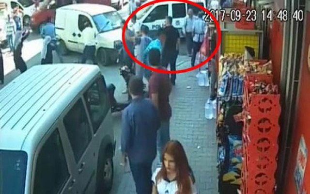 Polisin yanı başında kazmalarla saldırdılar