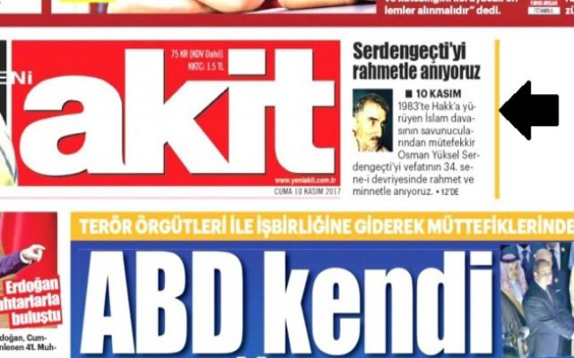 Yeni Akit bu kez Ata'yı anmamakla yetindi