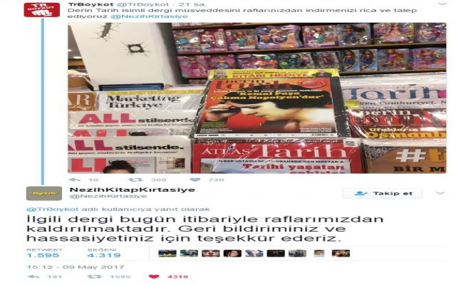 Derin Tarih'e Migros'tan sonra bir yaptırım daha