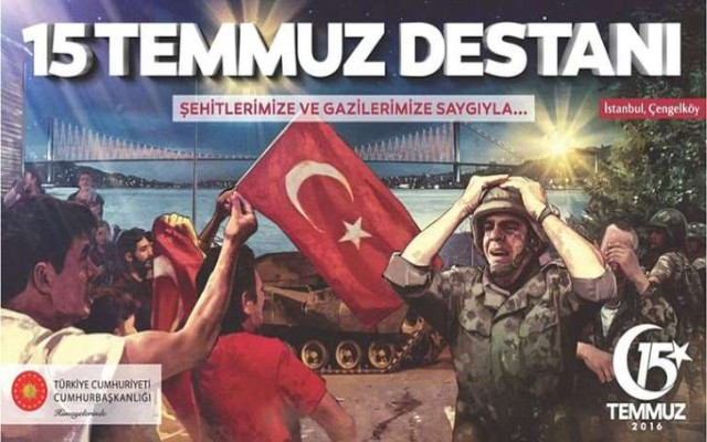 15 Temmuz afişlerine büyük tepki