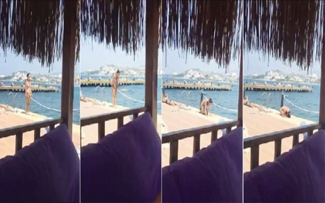 Bodrum'da plajda şok görüntü