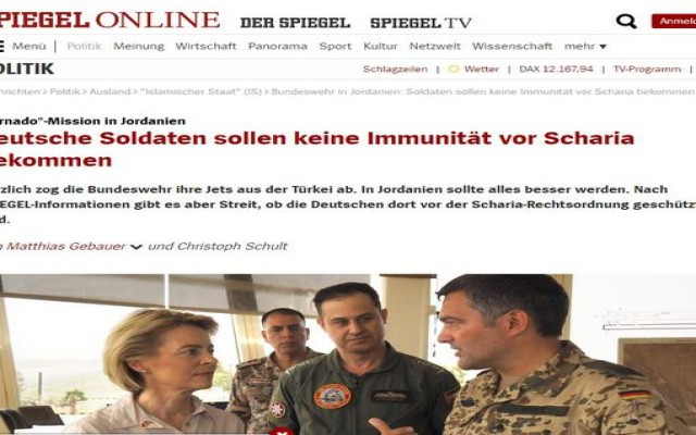 Ürdün'e giden Alman askerlerine şeriat şoku