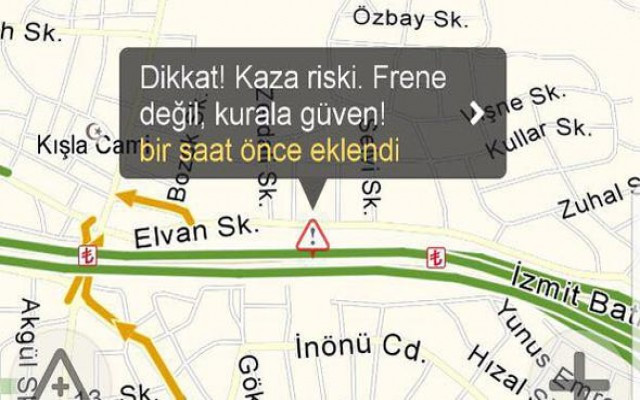 Bakanlık sürücüleri navigasyon ile uyaracak