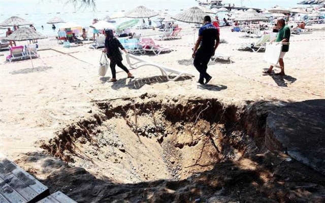 Bodrum'da şaşırtan görüntü.