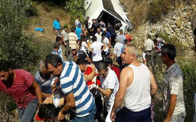 Antalya'da feci kaza