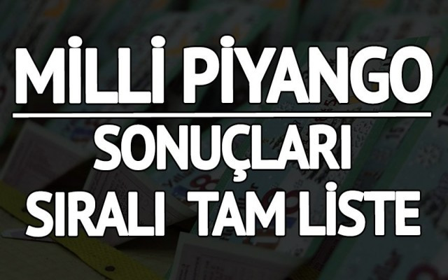 Milli Piyango sonuçları