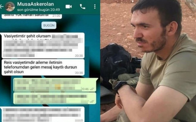 Afrin şehidinin vasiyeti yürekleri dağladı