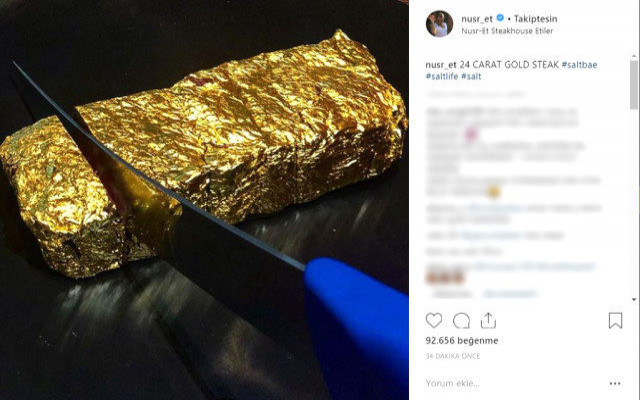 Nusret'ten 24 ayar biftek