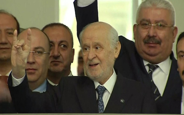 Bahçeli makamına sakallı döndü