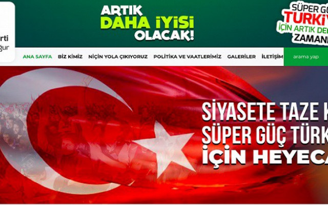 Yeni partinin sitesi kuruldu