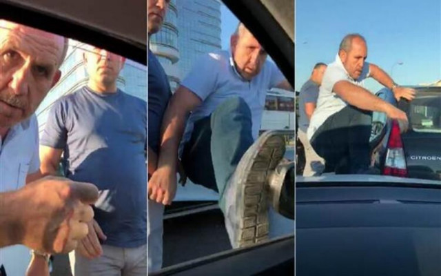 Hamile kadına dehşeti yaşatan trafik magandası karakolda..