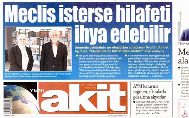 Yeni Akit Hilafet Çağrısı Yaptı