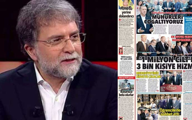 Ahmet Hakan aynı gün Tek Sayfada 6 Erdoğan Fotoğrafı Kullandı